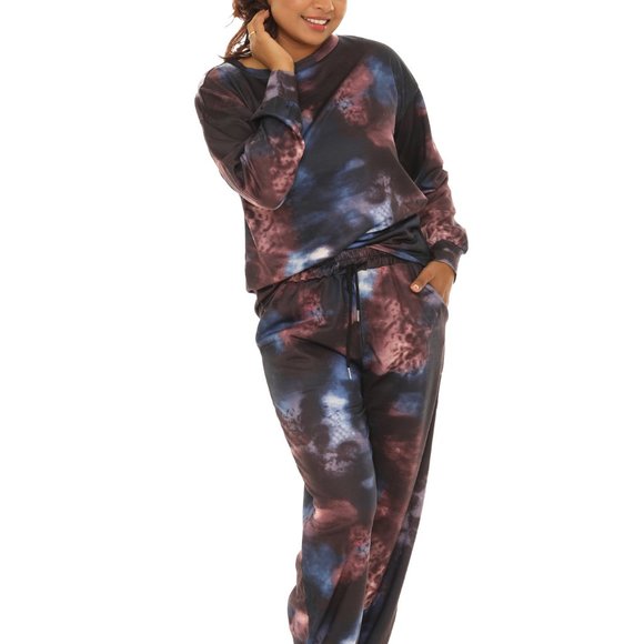 Tie-Dye Crewneck Top & Pocket Joggers - Picture 3 of 5